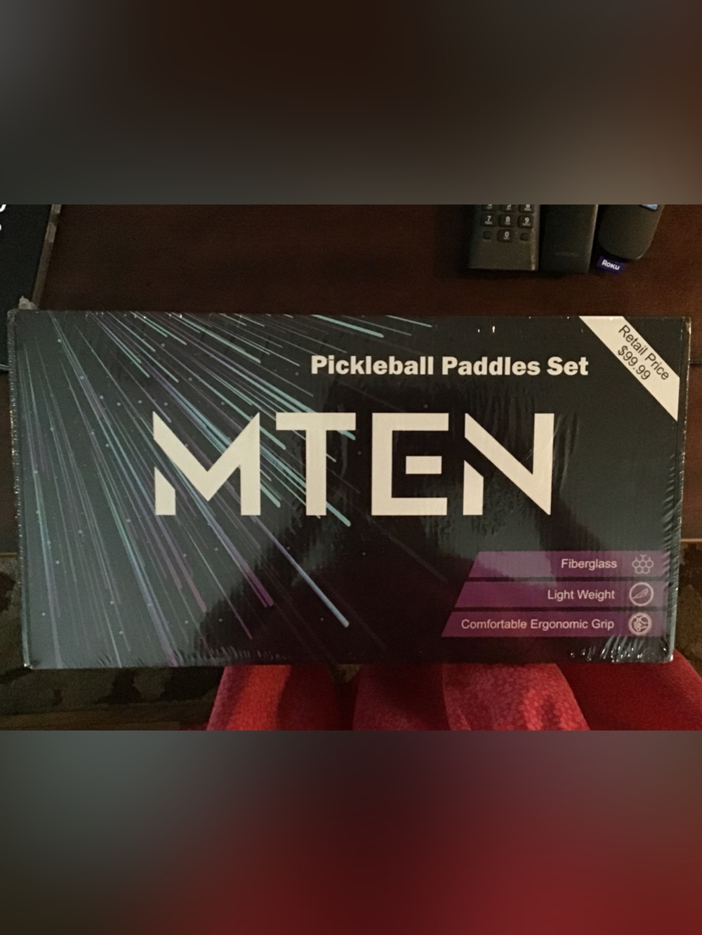 Pickleball Paddles Set - Black with Purple Accents